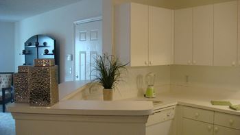 White cabinets in kitchen 